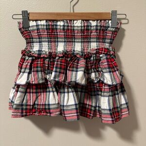 Janie and Jack Tartan Skirt with Ruffles
